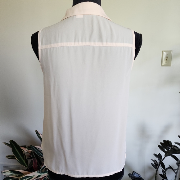 Divided floral tank top, light peach, size 6 - Picture 4 of 6